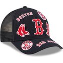 cepur-izliekta-truckeris-tumsi-zils-snapback-9forty-m-crown-a-frame-all-over-no-boston-red-sox-mlb-no-new-era