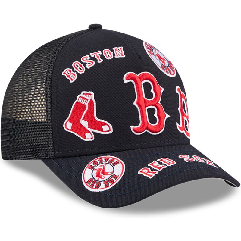cepur-izliekta-truckeris-tumsi-zils-snapback-9forty-m-crown-a-frame-all-over-no-boston-red-sox-mlb-no-new-era