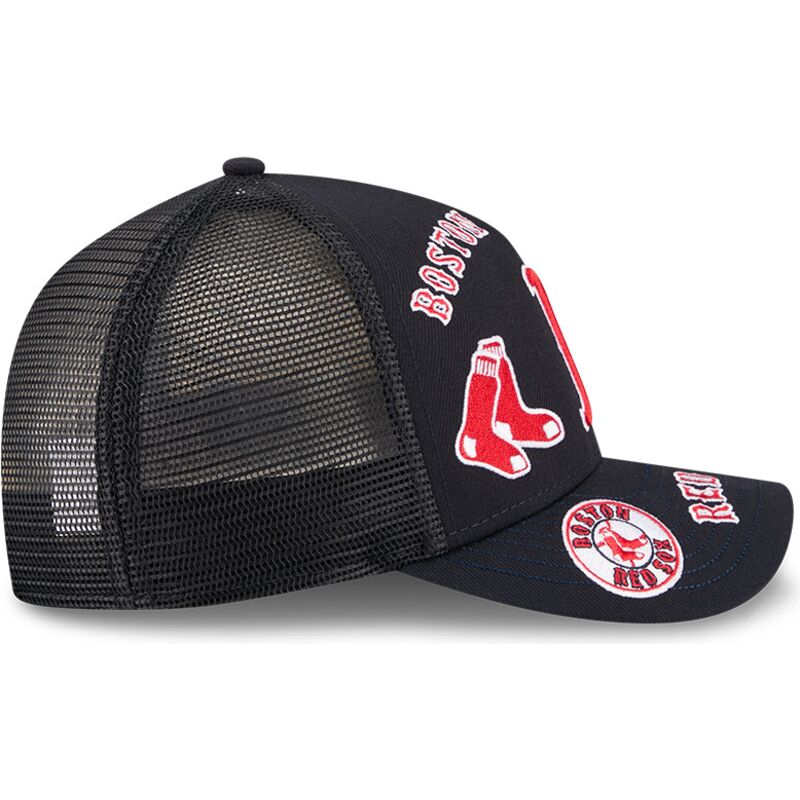 cepur-izliekta-truckeris-tumsi-zils-snapback-9forty-m-crown-a-frame-all-over-no-boston-red-sox-mlb-no-new-era