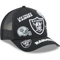 cepur-izliekta-truckeris-melns-snapback-9forty-m-crown-a-frame-all-over-no-las-vegas-raiders-nfl-no-new-era