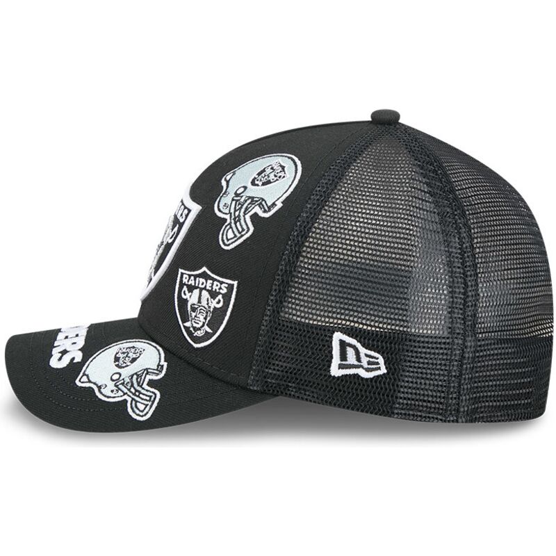 cepur-izliekta-truckeris-melns-snapback-9forty-m-crown-a-frame-all-over-no-las-vegas-raiders-nfl-no-new-era