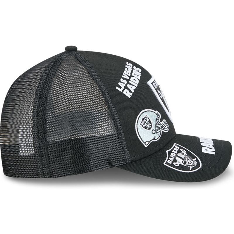 cepur-izliekta-truckeris-melns-snapback-9forty-m-crown-a-frame-all-over-no-las-vegas-raiders-nfl-no-new-era
