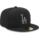 cepur-plakana-melns-pieguloss-59fifty-side-script-no-los-angeles-dodgers-mlb-no-new-era