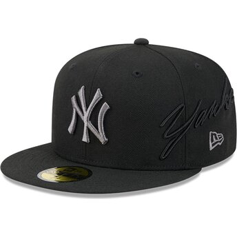 Cepur plakana melns piegulošs 59FIFTY Side Script no New York Yankees MLB no New Era