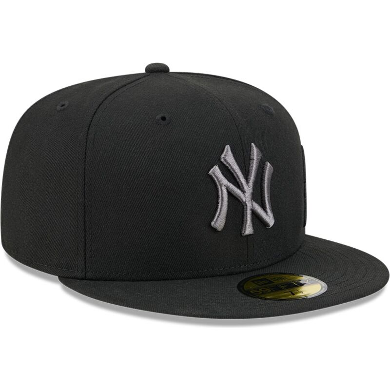 cepur-plakana-melns-pieguloss-59fifty-side-script-no-new-york-yankees-mlb-no-new-era