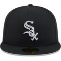 cepur-plakana-melns-pieguloss-59fifty-rhinestone-badge-no-chicago-white-sox-mlb-no-new-era