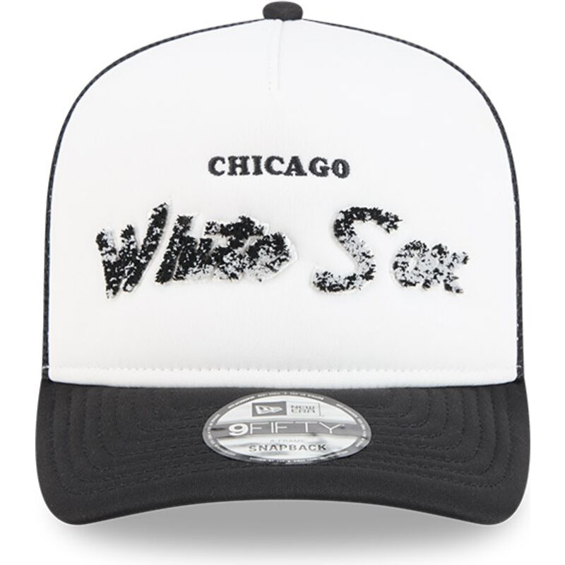 cepur-izliekta-truckeris-melns-snapback-9fifty-a-frame-na-lifestyle-f1-no-chicago-white-sox-mlb-no-new-era
