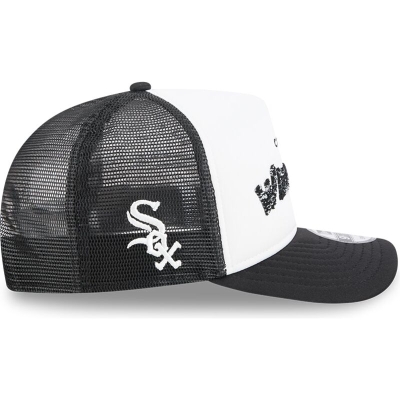 cepur-izliekta-truckeris-melns-snapback-9fifty-a-frame-na-lifestyle-f1-no-chicago-white-sox-mlb-no-new-era