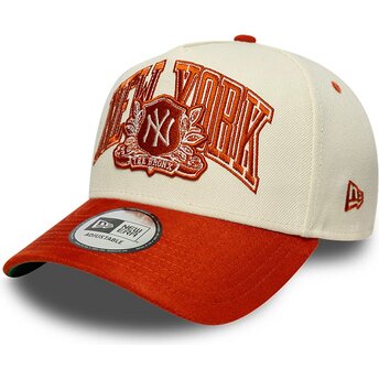 Cepur izliekta bēšs snapback E Frame Wordmark Suede no New York Yankees MLB no New Era