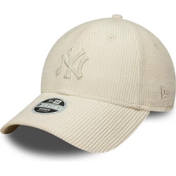 Cepur izliekta bēšs regulējams 9FORTY Cord no New York Yankees MLB no New Era