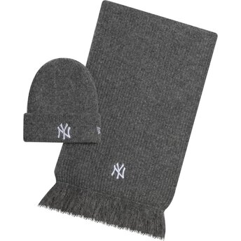 Cepur pelēks bufanda Knit Set no New York Yankees MLB no New Era