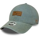cepur-izliekta-zils-regulejams-9twenty-denim-no-los-angeles-dodgers-mlb-no-new-era