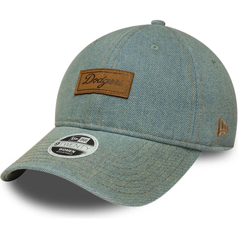 cepur-izliekta-zils-regulejams-9twenty-denim-no-los-angeles-dodgers-mlb-no-new-era