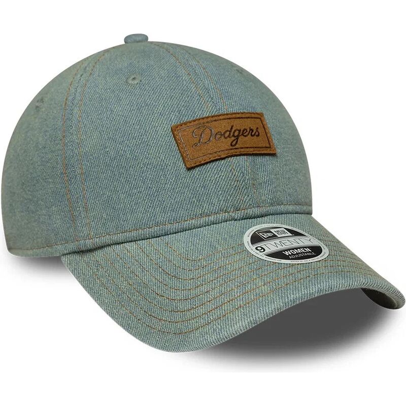 cepur-izliekta-zils-regulejams-9twenty-denim-no-los-angeles-dodgers-mlb-no-new-era