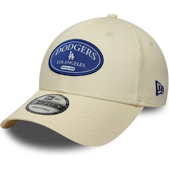 Cepur izliekta krēmkrāsa regulējams 9FORTY Patch no Los Angeles Dodgers MLB no New Era