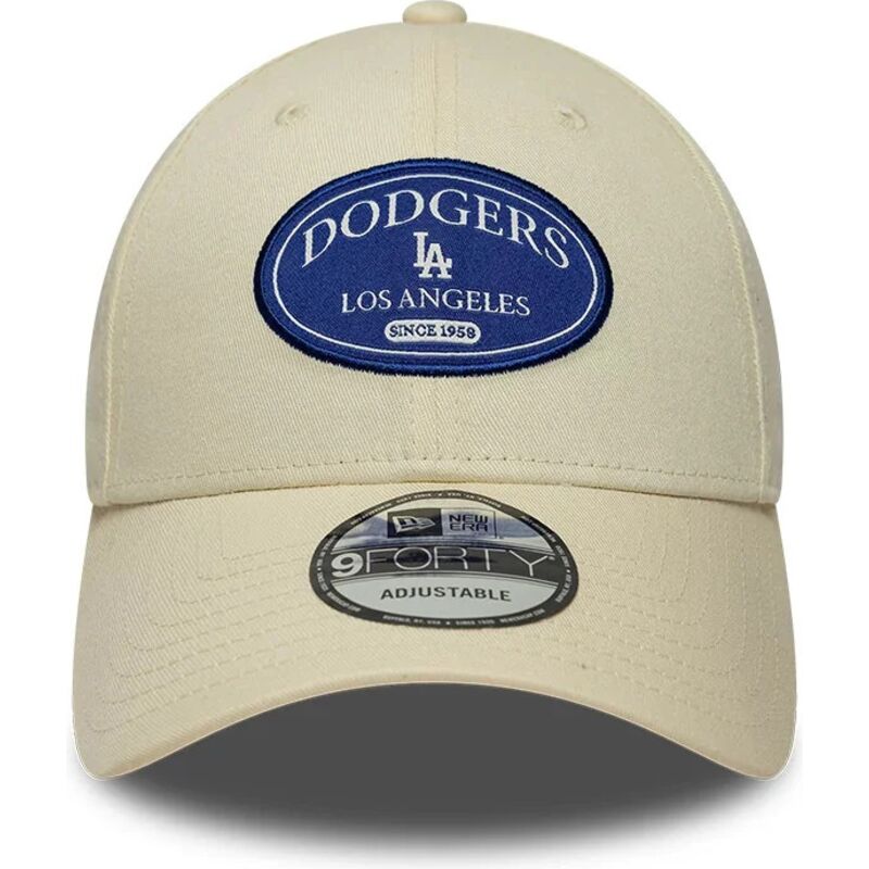 cepur-izliekta-kremkrasa-regulejams-9forty-patch-no-los-angeles-dodgers-mlb-no-new-era
