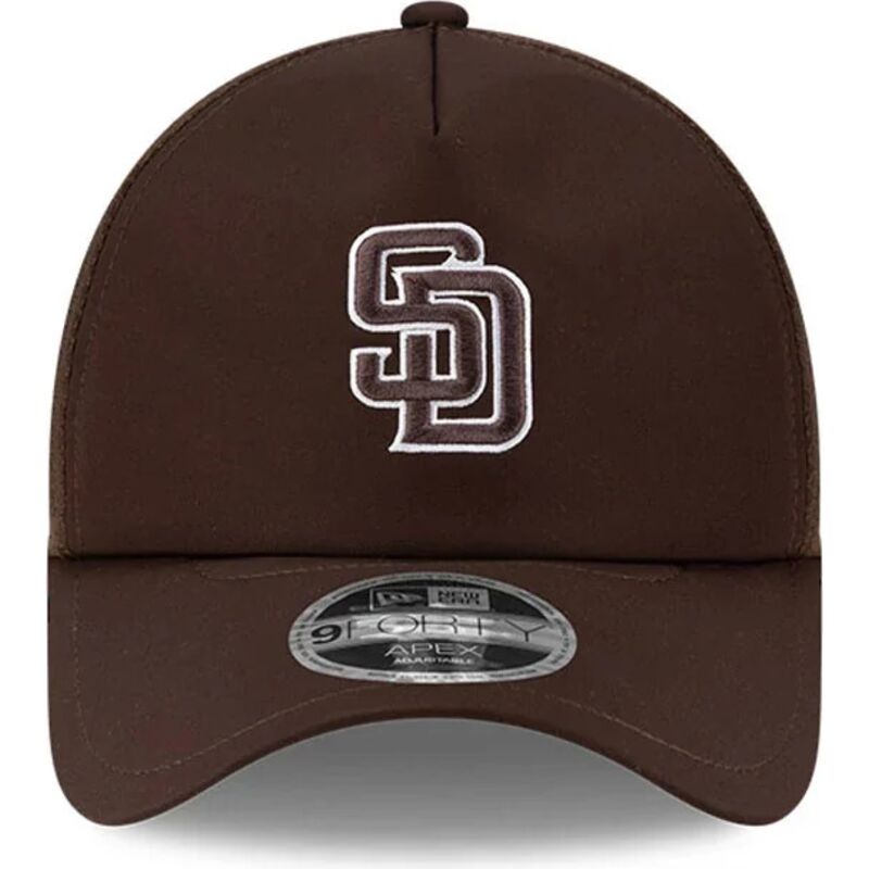 cepur-izliekta-truckeris-bruns-snapback-9forty-apex-batting-practice-no-san-diego-padres-mlb-no-new-era