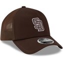 cepur-izliekta-truckeris-bruns-snapback-9forty-apex-batting-practice-no-san-diego-padres-mlb-no-new-era