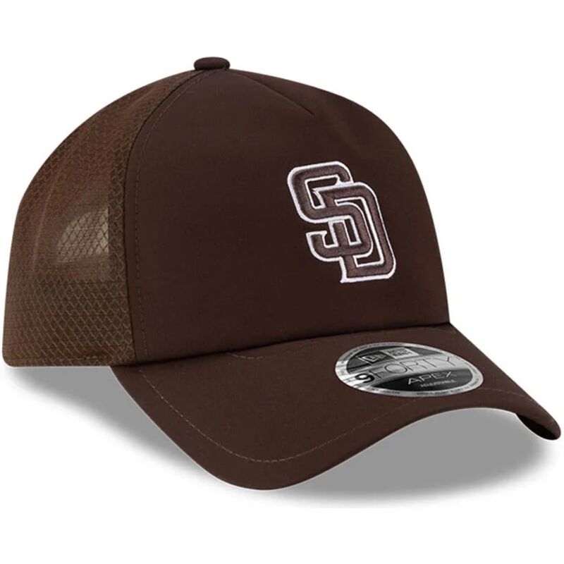 cepur-izliekta-truckeris-bruns-snapback-9forty-apex-batting-practice-no-san-diego-padres-mlb-no-new-era