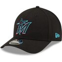 cepur-izliekta-melns-snapback-9forty-m-crown-player-replica-no-miami-marlins-mlb-no-new-era
