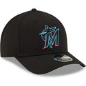 cepur-izliekta-melns-snapback-9forty-m-crown-player-replica-no-miami-marlins-mlb-no-new-era
