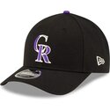 cepur-izliekta-melns-snapback-9forty-m-crown-player-replica-no-colorado-rockies-mlb-no-new-era