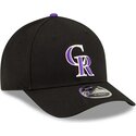 cepur-izliekta-melns-snapback-9forty-m-crown-player-replica-no-colorado-rockies-mlb-no-new-era