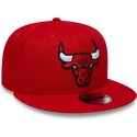 cepur-plakana-sarkans-snapback-9fifty-no-chicago-bulls-nba-no-new-era