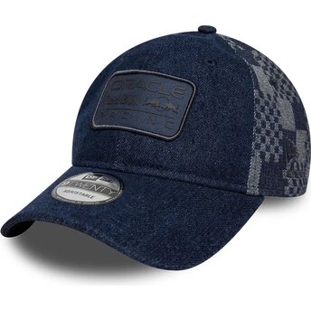 Cepur izliekta tumši zils regulējams 9TWENTY Patterned Denim no Red Bull Racing Formula 1 no New Era