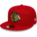 cepur-plakana-sarkans-pieguloss-59fifty-basic-no-chicago-blackhawks-nhl-no-new-era