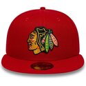 cepur-plakana-sarkans-pieguloss-59fifty-basic-no-chicago-blackhawks-nhl-no-new-era