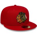 cepur-plakana-sarkans-pieguloss-59fifty-basic-no-chicago-blackhawks-nhl-no-new-era