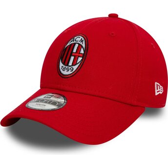 Cepur izliekta sarkans regulējams bērniem 9FORTY Core no AC Milan Serie A no New Era