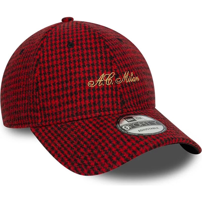 cepur-izliekta-sarkans-regulejams-9forty-houndstooth-no-ac-milan-serie-a-no-new-era