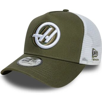Cepur izliekta truckeris zaļš snapback A Frame Seasonal no Haas F1 Team Formula 1 no New Era