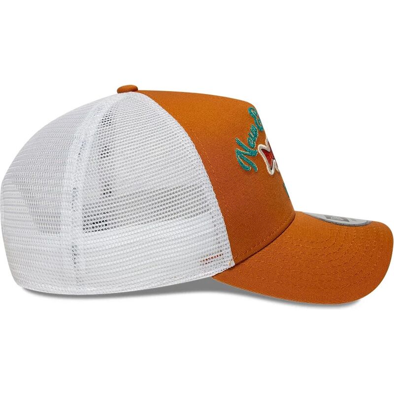 cepur-izliekta-truckeris-oranzs-snapback-a-frame-fishing-no-new-era