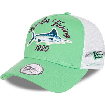 Cepur izliekta truckeris zaļš snapback A Frame Fishing no New Era