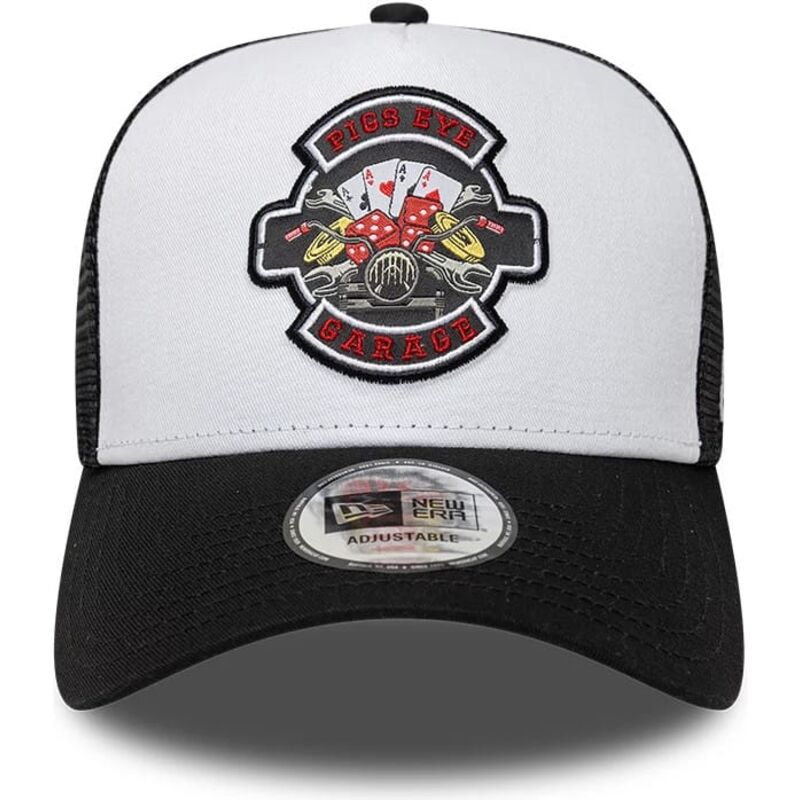 cepur-izliekta-truckeris-melns-snapback-a-frame-location-icon-no-pigs-eye-garage-no-new-era