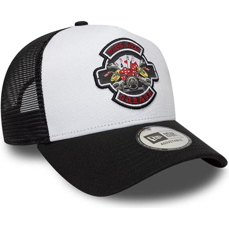 cepur-izliekta-truckeris-melns-snapback-a-frame-location-icon-no-pigs-eye-garage-no-new-era