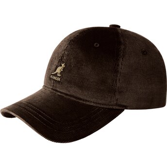 Cepur izliekta brūns regulējams Cord Baseball no Kangol