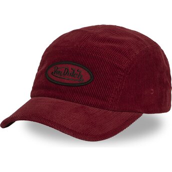 Cepur izliekta 5 paneļu sarkans regulējams C5P VEL04 no Von Dutch
