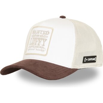 Cepur izliekta truckeris bēšs snapback OP9 BICO Monkey D. Luffy One Piece no Capslab