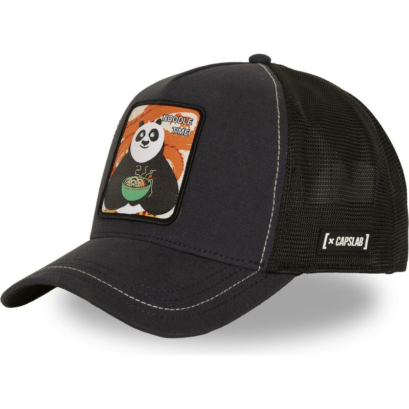 cepur-izliekta-truckeris-melns-snapback-kfp2-pan-po-kung-fu-panda-no-capslab