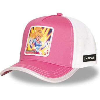Cepur izliekta truckeris rozā snapback PRI7 Max Power Bros. Princese Pīča Super Mario Bros. no Capslab