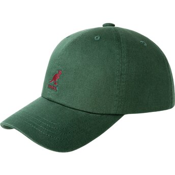 Cepur izliekta zaļš regulējams Washed Baseball Algae no Kangol
