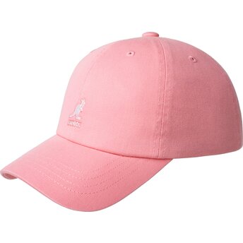 Cepur izliekta rozā regulējams Washed Baseball Pepto no Kangol