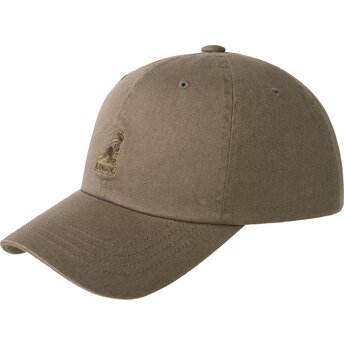 Cepur izliekta pelēks regulējams Washed Baseball Smog no Kangol