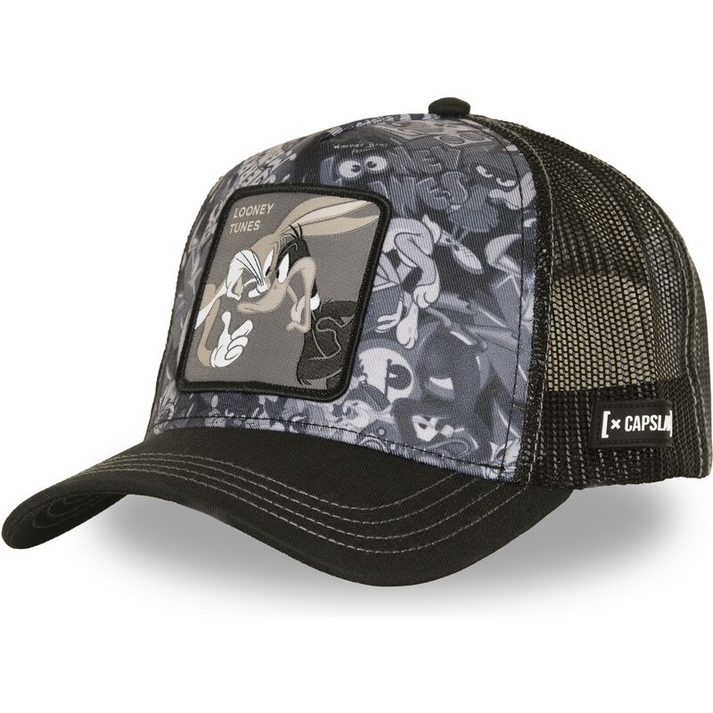 cepur-izliekta-truckeris-melns-snapback-loo14-duo-bakss-bannijs-un-dafijs-daks-looney-tunes-no-capslab