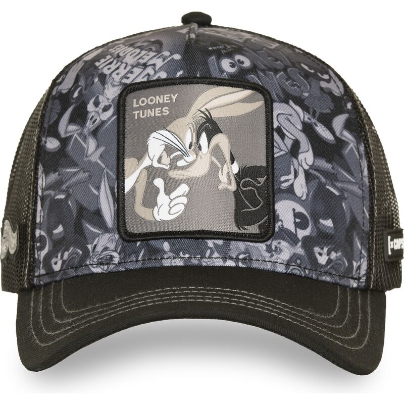 cepur-izliekta-truckeris-melns-snapback-loo14-duo-bakss-bannijs-un-dafijs-daks-looney-tunes-no-capslab