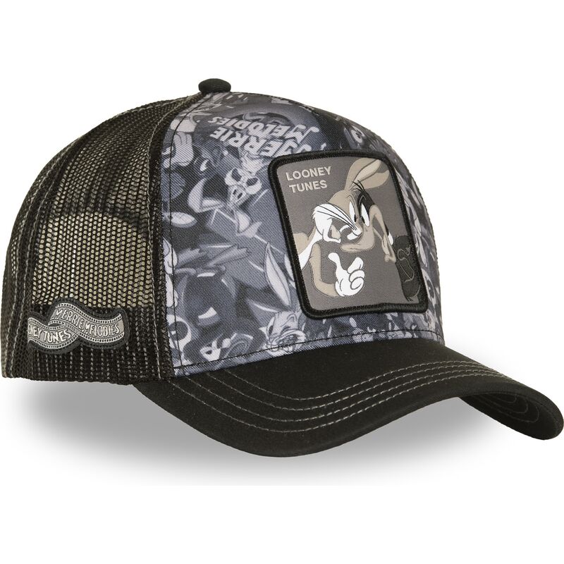 cepur-izliekta-truckeris-melns-snapback-loo14-duo-bakss-bannijs-un-dafijs-daks-looney-tunes-no-capslab